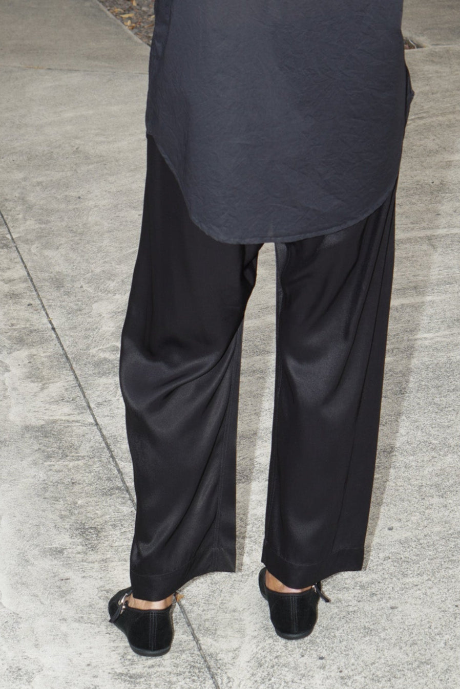 Karate Pant Release #03 Black Satin Viscose