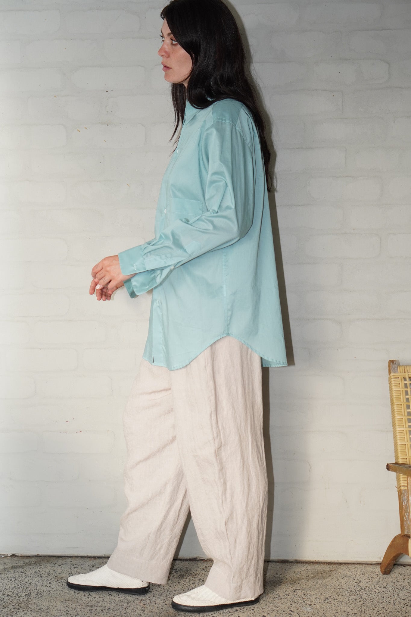 CLIFTON SHIRT - Soft Jade 100% Cotton