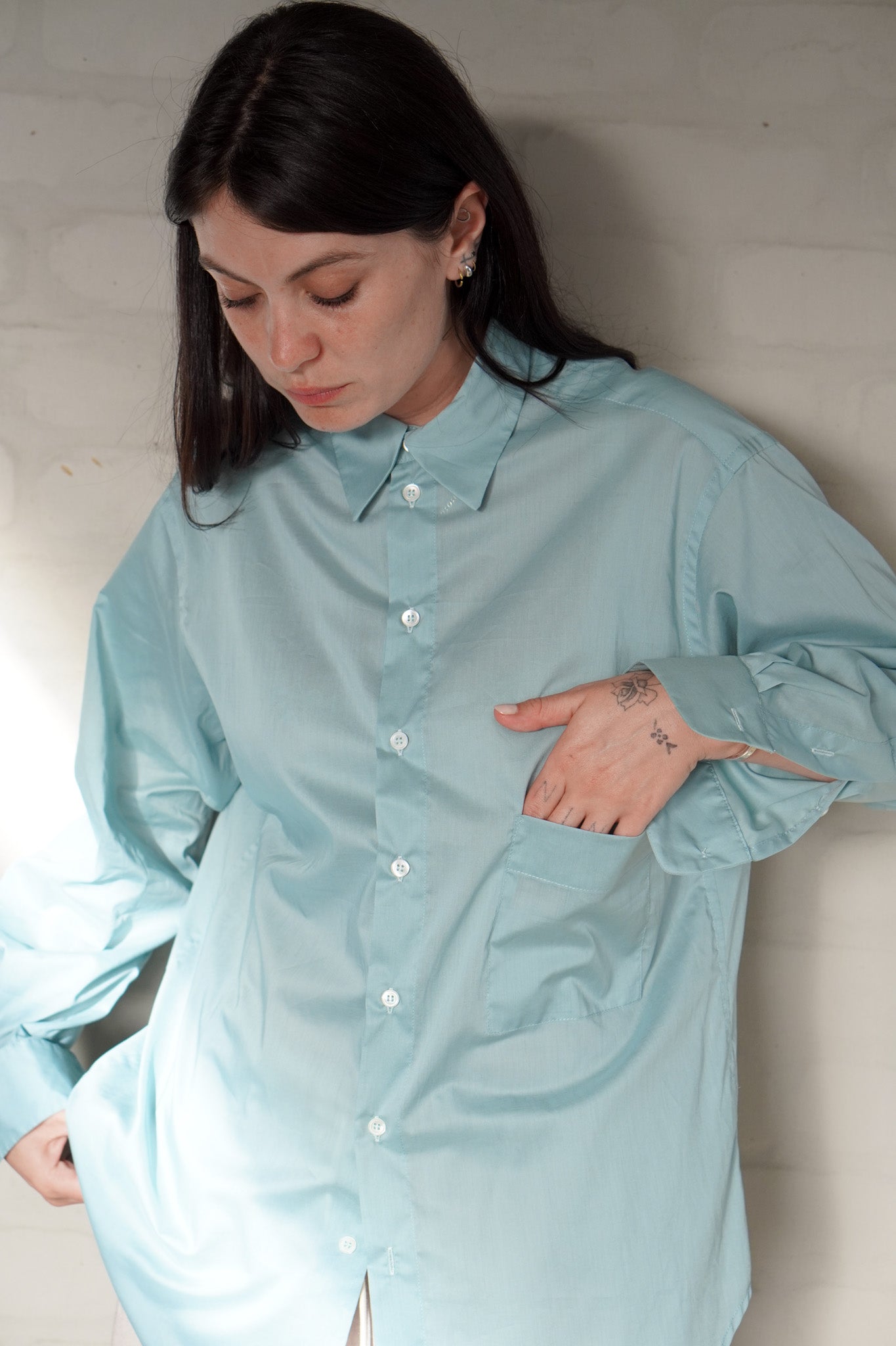 CLIFTON SHIRT - Soft Jade 100% Cotton