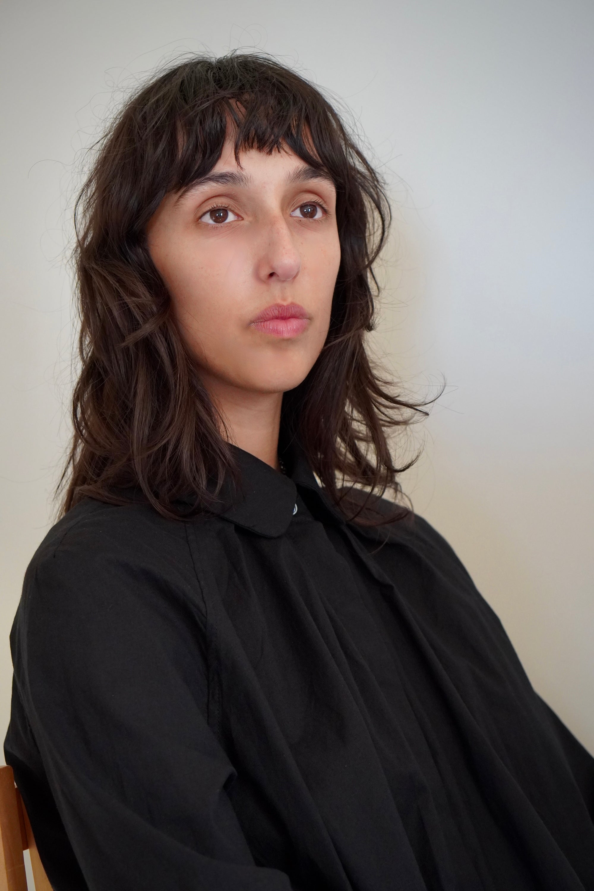 Vitals Belle Shirt 100% Cotton Voile Black