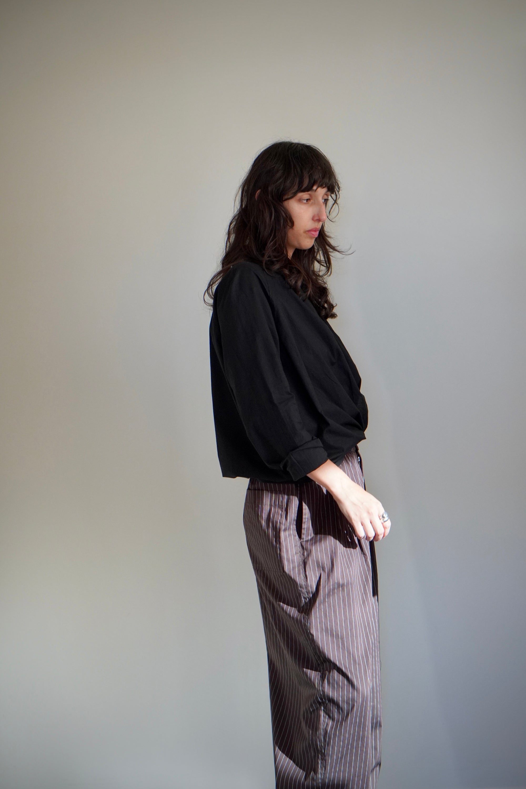 Vitals Belle Shirt 100% Cotton Voile Black