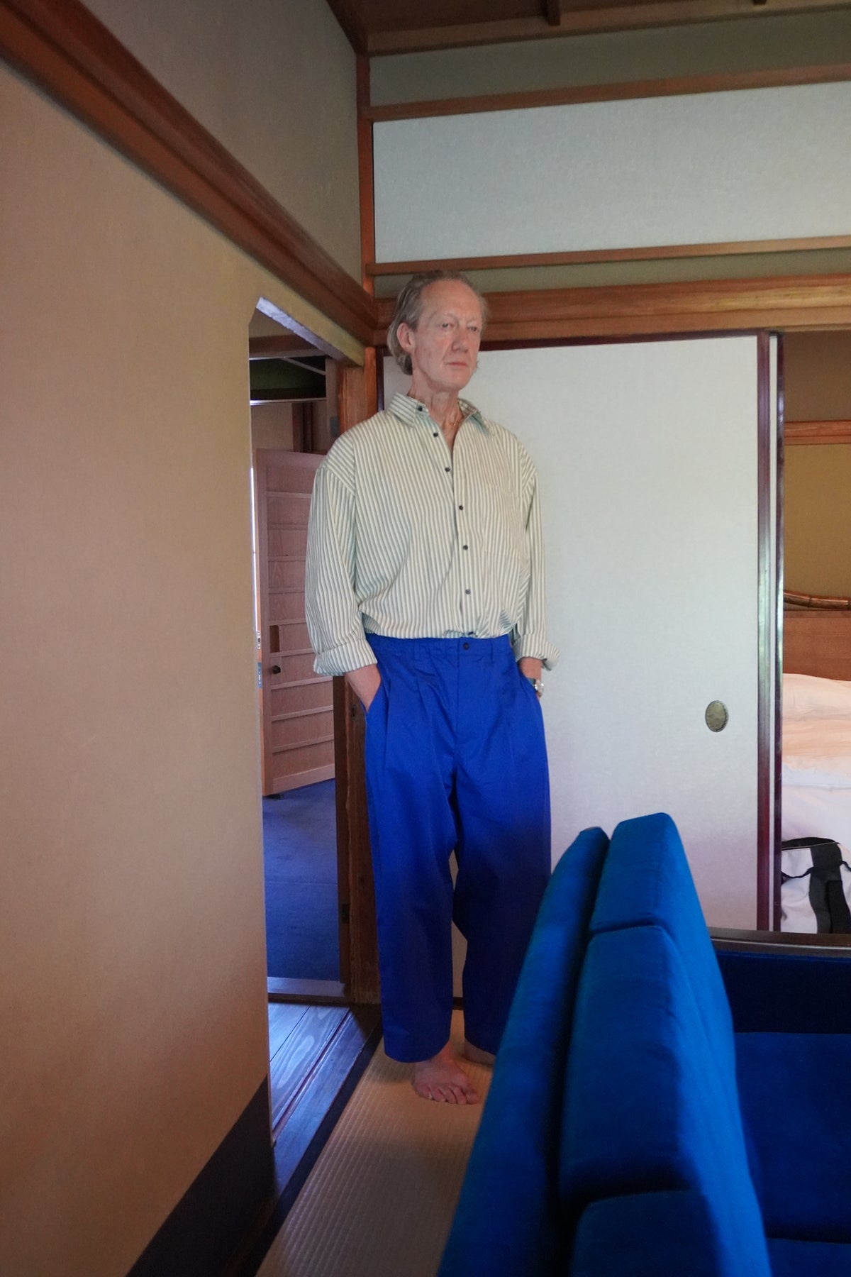 TOKYO TROUSER in Klein Blue - 100% Cotton