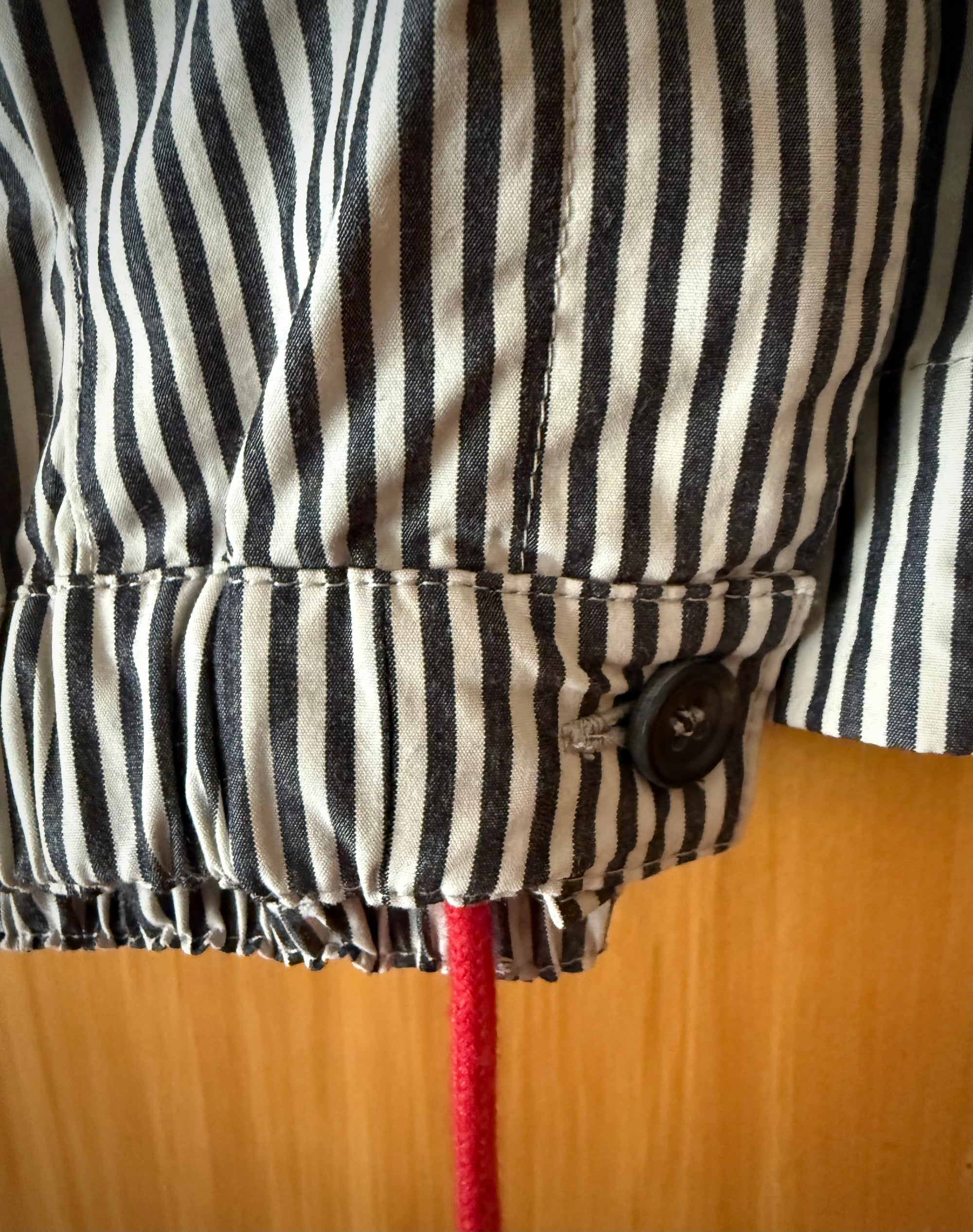 TOKYO TROUSER Beige Brown Stripe Cotton