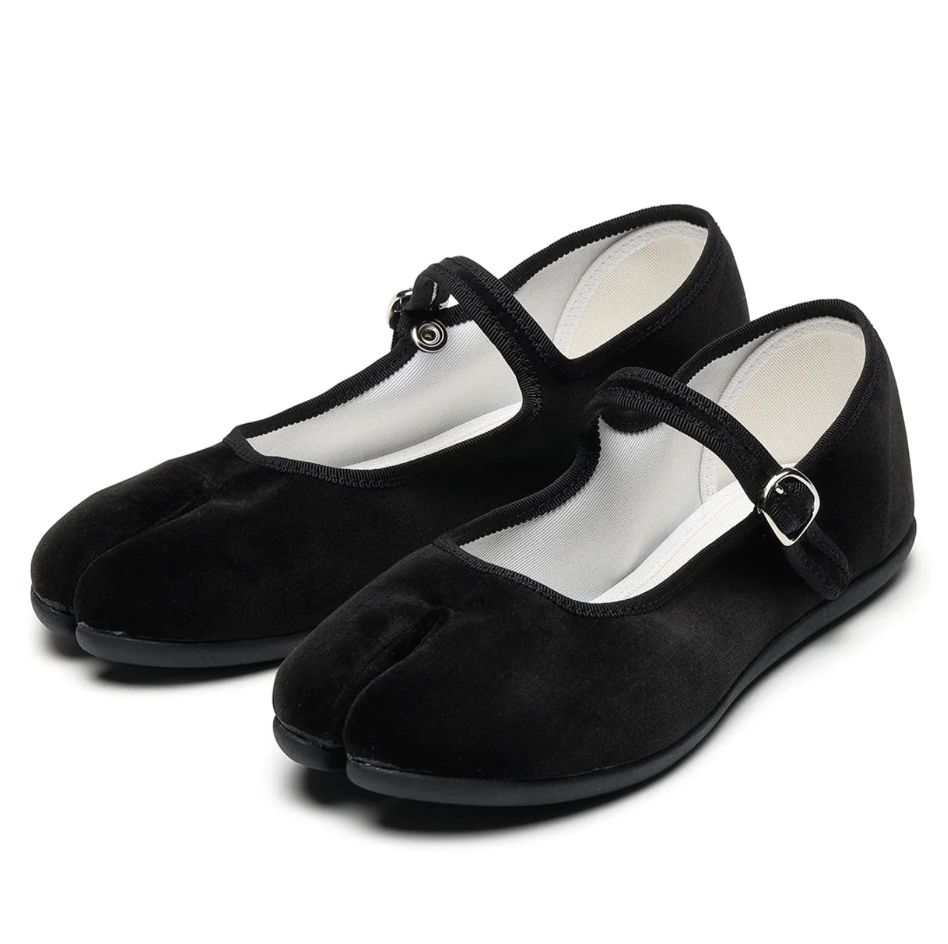 Velvet Japanese Tabi Shoes - Black PRE ORDER FOR MID JAN DELIVERY